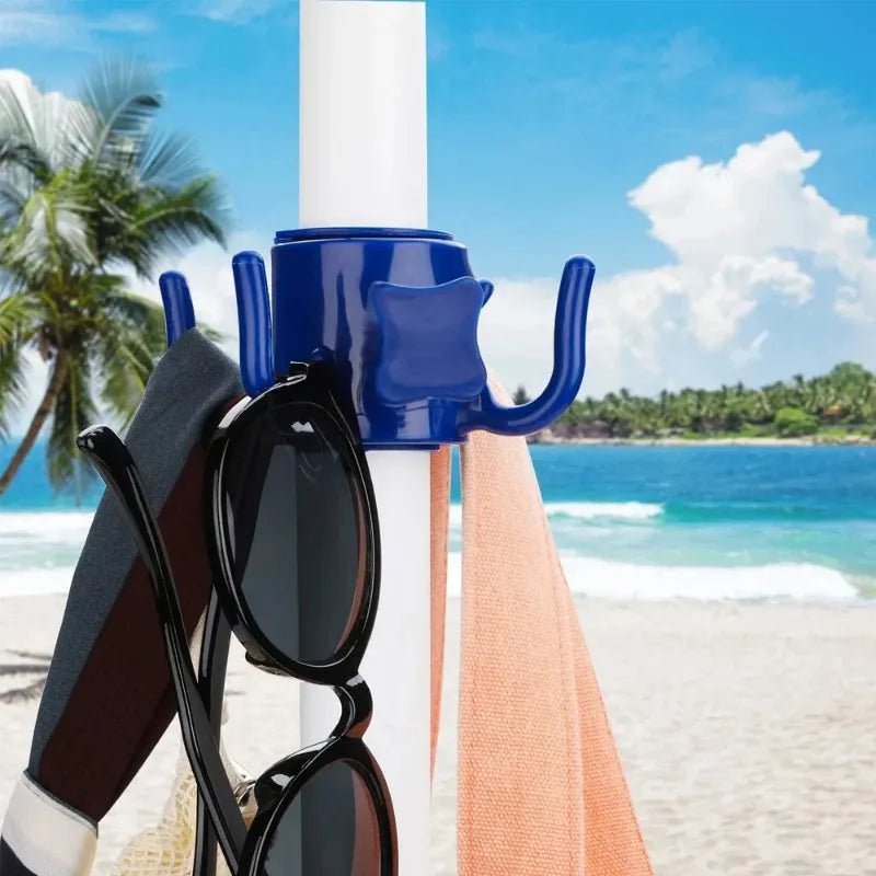 Plastic Beach Umbrella Hook, Prongs for Hanging Towels, Hats, Bags