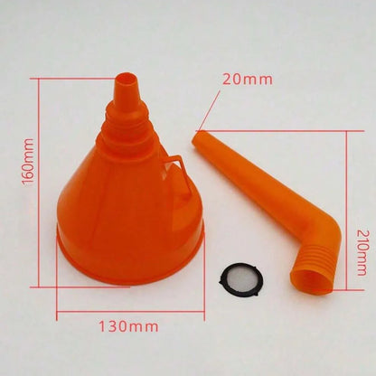 Refueling Funnel with Filter, Motorcycle Gasoline Oil Funnel, Long Mouth Car Repair Tools