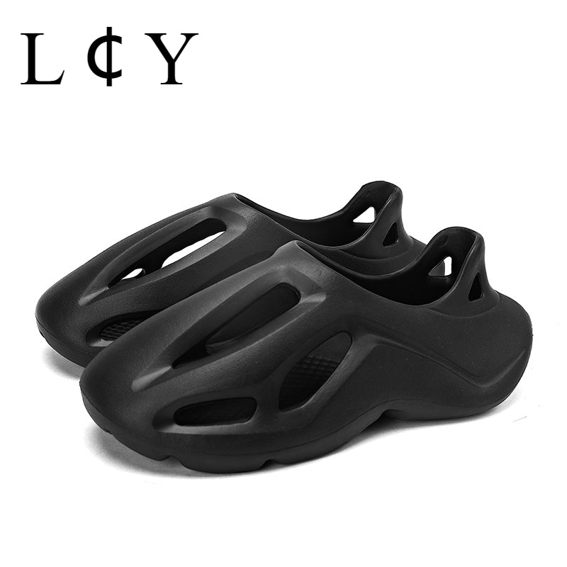 Personalized Lace Up Beach Shoes For Men And Women Summer Anti Slip Designer Dyeing Hollow Outdoor  6