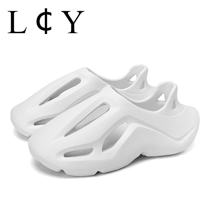 Personalized Lace Up Beach Shoes For Men And Women Summer Anti Slip Designer Dyeing Hollow Outdoor  7