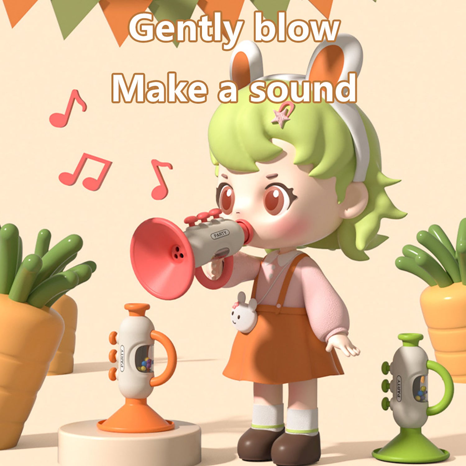 Mini Trumpet Toy For Children Baby Whistle Instrument Play Harmonicas For Early Education 3