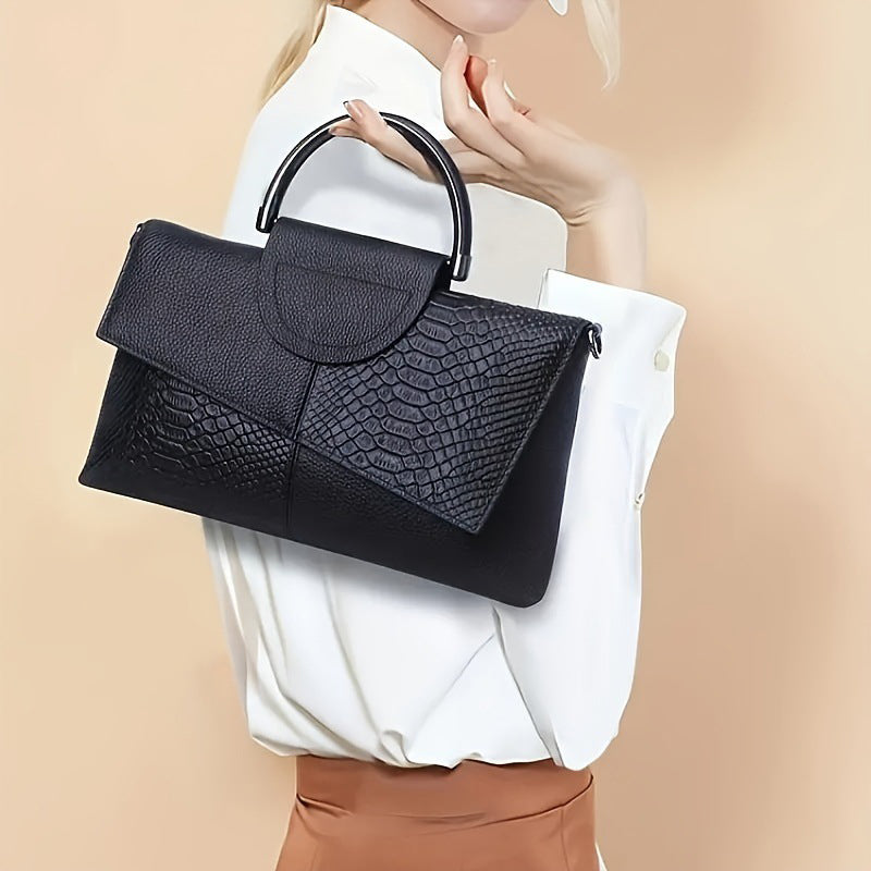 Fashionable PU Synthetic Leather Crossbody Bag Casual Dinner Wedding Alligator Pattern Shoulder Han 3