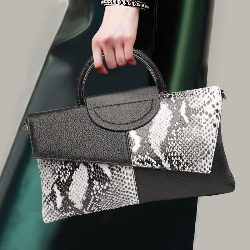 Fashionable PU Synthetic Leather Crossbody Bag Casual Dinner Wedding Alligator Pattern Shoulder Han 1