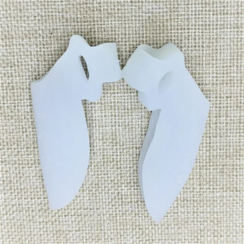 Silicone Gel Two Hole Toe Separator Thumb Valgus Protector Hallux Valgus Guard Bunion Adjuster For  2