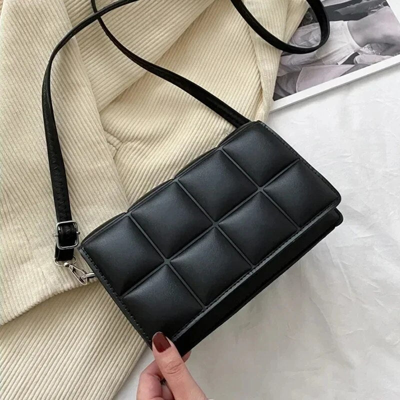 Classic Handle Handbag Women Small PU Leather Crossbody Bag Fashion Designer Shoulder Bag