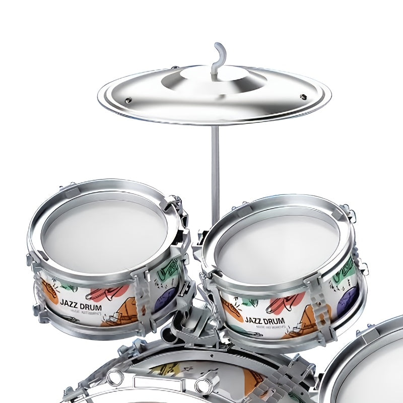 Toddler Jazz Drum Kit Kids Drum Set With Stool Pedal Percussion Musical Instruments Early Education 1