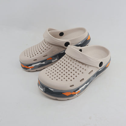 New Design Mens Sandals, Breathable Soft EVA Garden Shoes, Casual Summer Clogs, Closed-toe Fashion Slippers