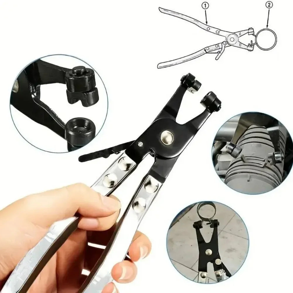 Car Water Pipe Hose Clip Pliers Clamp Swivel Drive Jaw Locking Tool For RingType Hose Clamps Remova 2