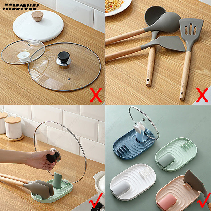 Practical Multifunctional Utensils, Polychrome Foldable Nordic Style Pot Holder for Kitchen