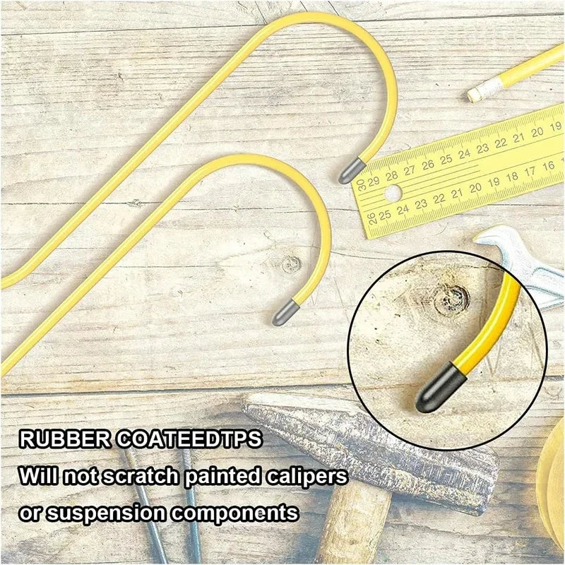 Car Brake Caliper Hooks, Auto Brake Caliper Hangers, Rubber Tips Tools for Brake Suspension Work