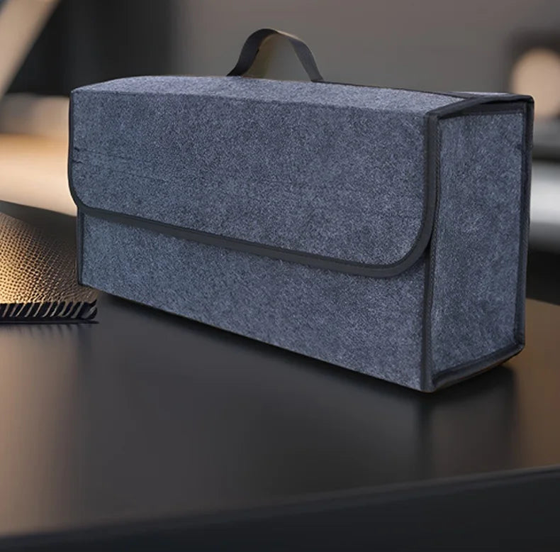 Large Anti Slip Compartment Boot Storage Organiser, Car Storage Bag, Soft Felt Storage Box, Tool Car Trunk Organiser