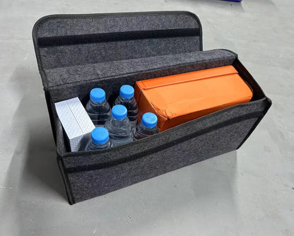 Large Anti Slip Compartment Boot Storage Organiser, Car Storage Bag, Soft Felt Storage Box, Tool Car Trunk Organiser