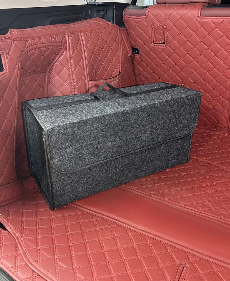 Large Anti Slip Compartment Boot Storage Organiser, Car Storage Bag, Soft Felt Storage Box, Tool Car Trunk Organiser