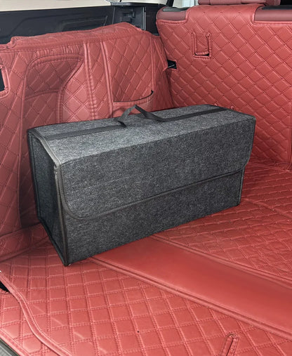 Large Anti Slip Compartment Boot Storage Organiser, Car Storage Bag, Soft Felt Storage Box, Tool Car Trunk Organiser