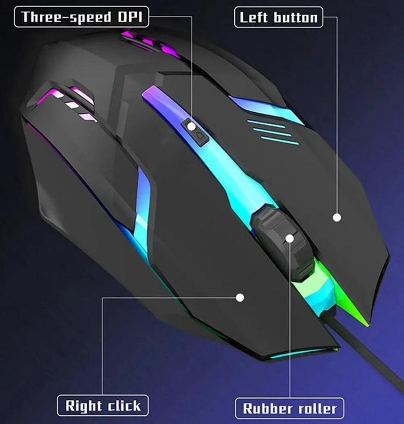 Ergonomic Gaming Mouse for Laptop and Desktop, Latest High-Quality USB RGB Backlit