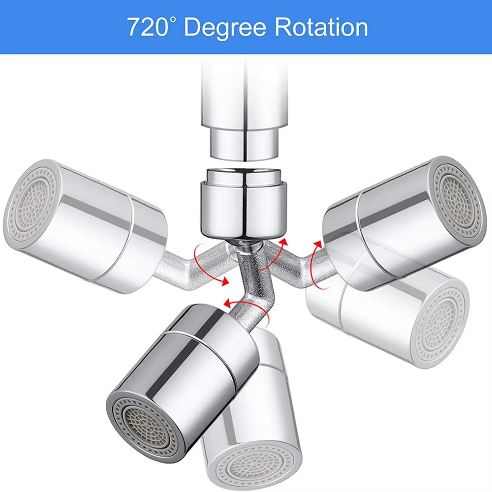 Universal Faucet Extension Adaptor, Rotating Splash Proof, Water Saving ABS Plastic Aerator