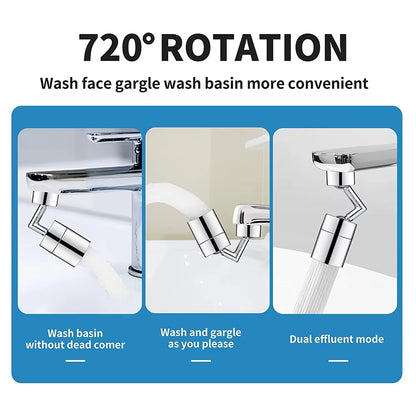 Universal Faucet Extension Adaptor, Rotating Splash Proof, Water Saving ABS Plastic Aerator