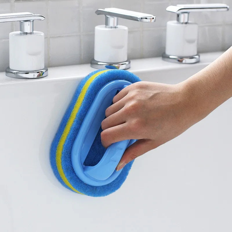 Dish Soap Household Cleaning Brush Kitchen And Bathroom Scrubbing Sponge Durable Handle 1