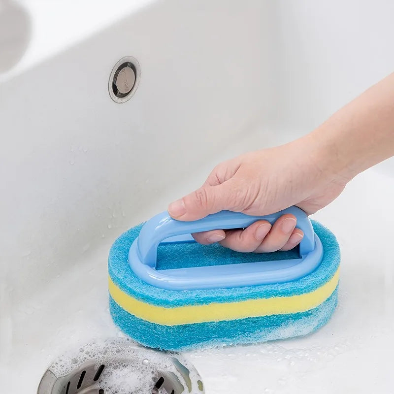 Dish Soap Household Cleaning Brush Kitchen And Bathroom Scrubbing Sponge Durable Handle 4