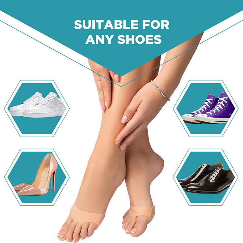 Orthopaedic Foot Protector, Silicone Gel Insoles Toe Separator for Hallux Guard Cushion