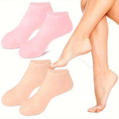 Nourishing Foot Care Gel Socks, Moisturizing Silicone Socks for Dry Cracked Feet