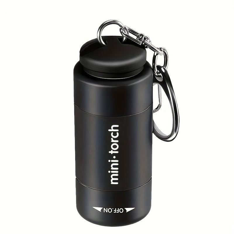Portable USB Rechargeable LED Micro Pocket Flashlight, Waterproof Keychain Flashlight for Outdoor Hiking, Camping,