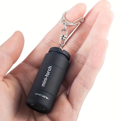 Portable USB Rechargeable LED Micro Pocket Flashlight, Waterproof Keychain Flashlight for Outdoor Hiking, Camping,