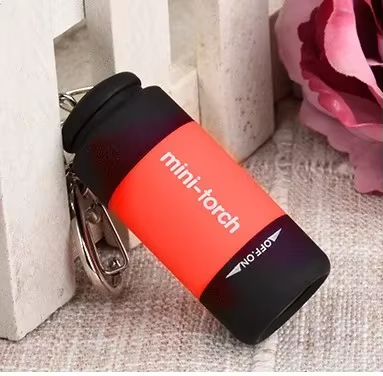 Portable USB Rechargeable LED Micro Pocket Flashlight, Waterproof Keychain Flashlight for Outdoor Hiking, Camping,