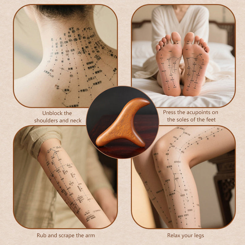 Sandalwood Trigger Point Massage Professional Gua Sha Tools For Neck Foot Back Leg Hand Face Home G 2