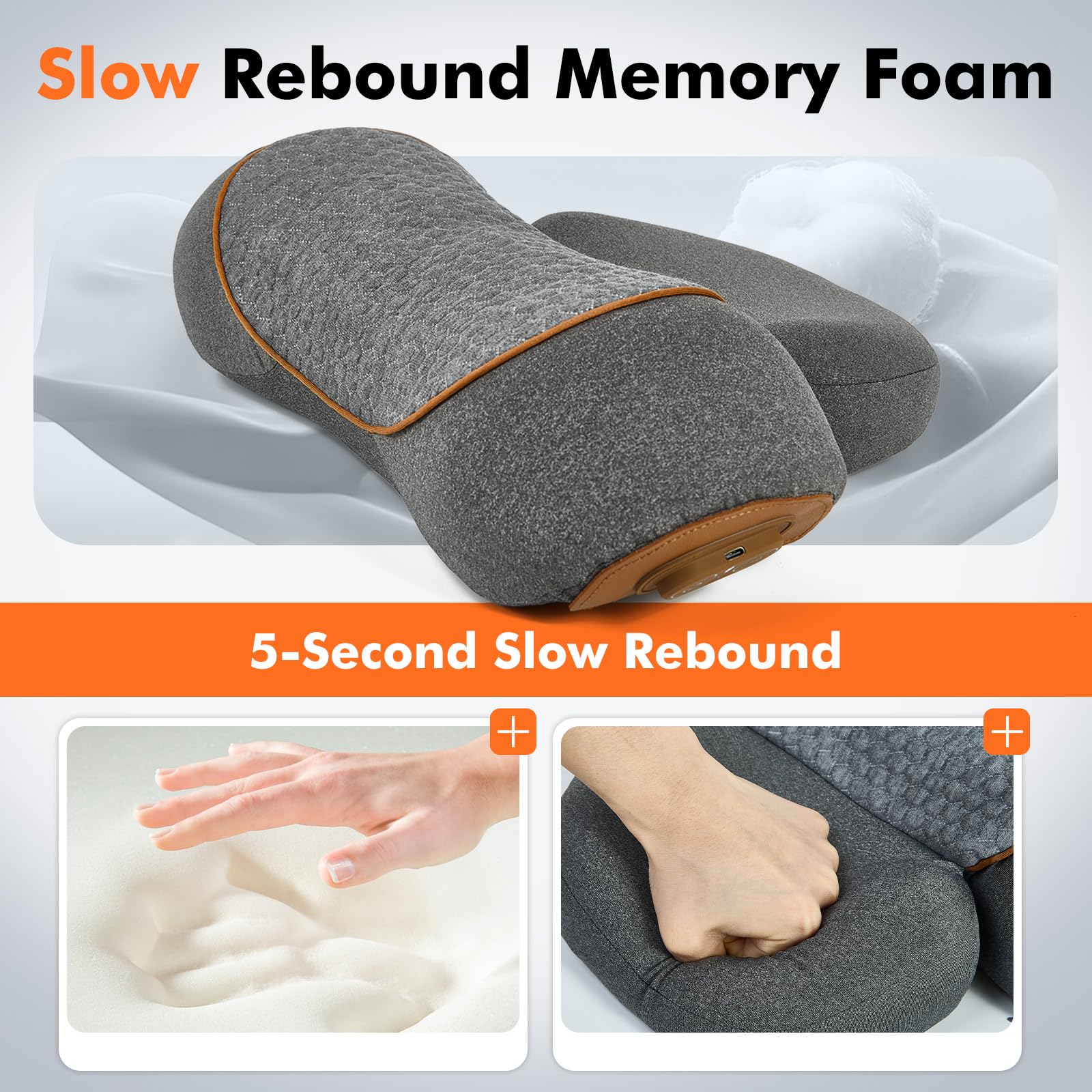 Electric Neck Massager Cervical Pillow Hot Compress Neck Stretch Heating Vibration Back Traction 3
