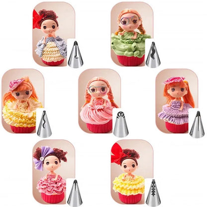 Reusable Frosting Pastry Bags, Russian Piping Tips Set, Cake Decorating Tool, Fondant Smoother