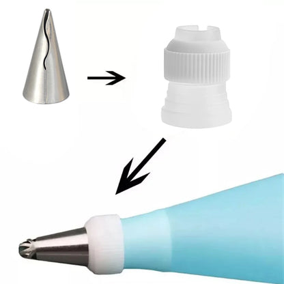 Reusable Frosting Pastry Bags, Russian Piping Tips Set, Cake Decorating Tool, Fondant Smoother