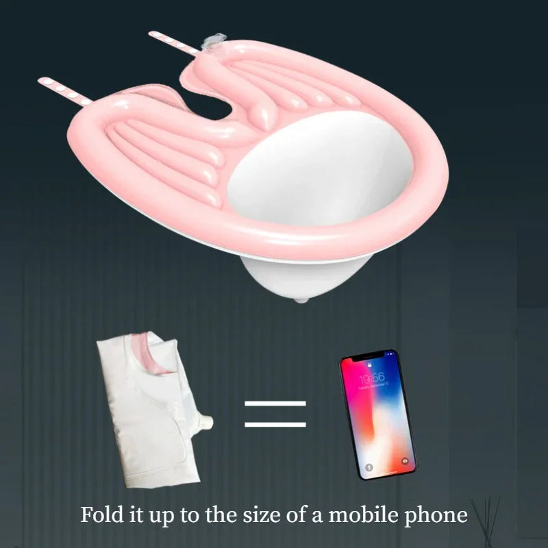 Portable Hair Washing Basin, Foldable PVC Inflatable Shampoo Pad, Spa Tub for Pregnant Women, Elderly, Deflate Shampoo
