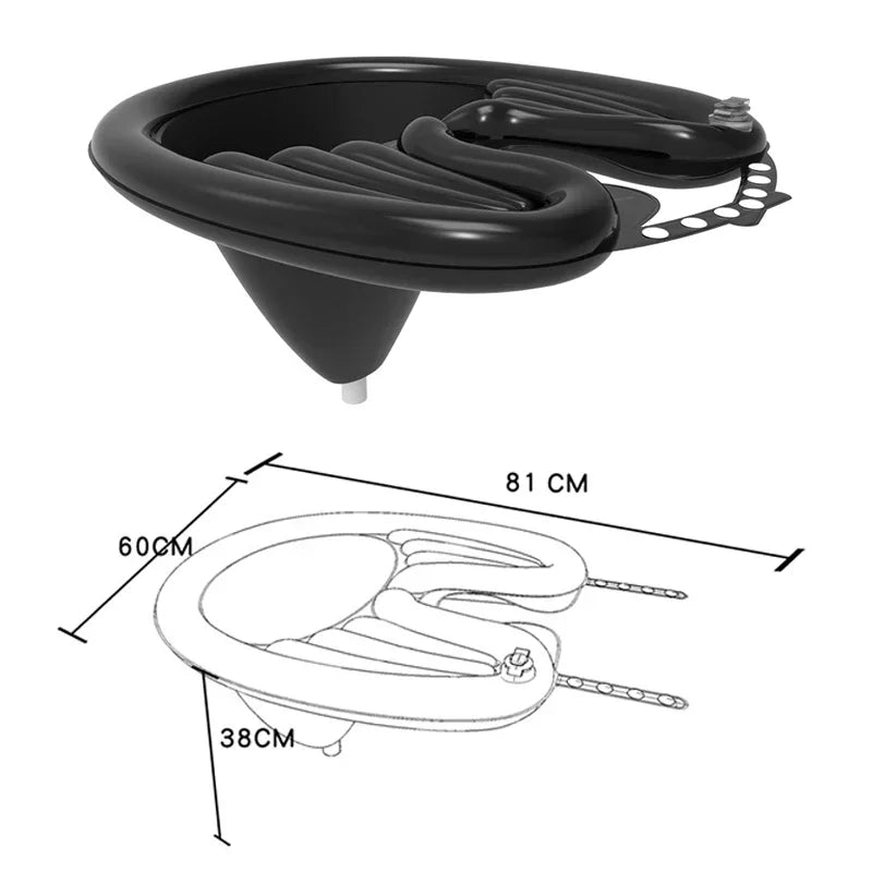 Portable Hair Washing Basin, Foldable PVC Inflatable Shampoo Pad, Spa Tub for Pregnant Women, Elderly, Deflate Shampoo