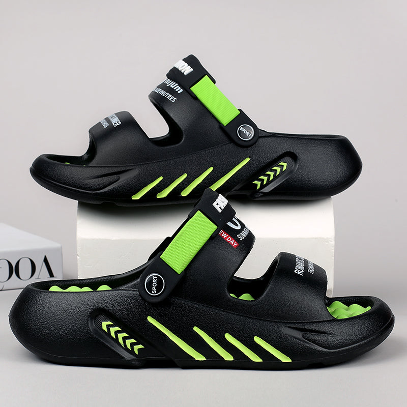 Mens Summer Casual Slides, Comfortable Beach Sandals, Outdoor Massage Slippers, Clogs for Men, Indoor Shoes
