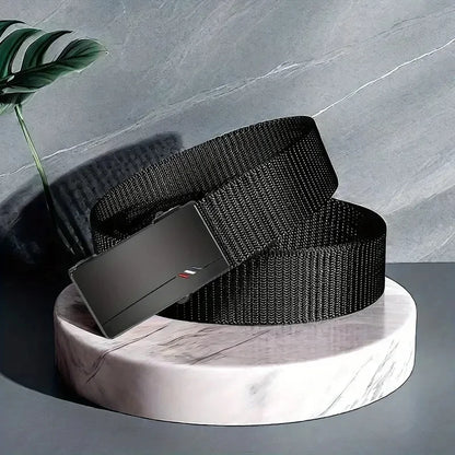 Men Outdoor Sports Belt With Quick Release Automatic Buckle  Black Quality Belt 1