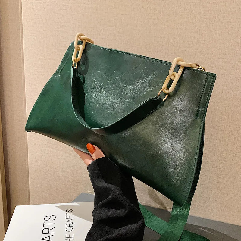 Fashion Shoulder Bag for Women, Soft Synthetic Leather Crossbody, New Design Large Capacity Female Underarm Handbag