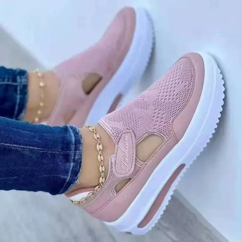 Breathable Mesh Shoes Womens Sneakers Casual Sport Shoes Ladies Platform Sandals Vulcanized Summer  3
