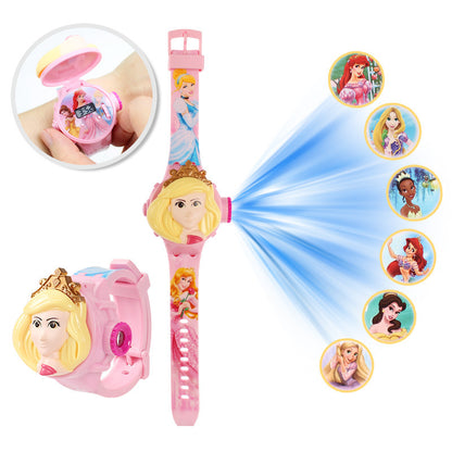 Childrens 3D Projection Digital Watch Spiderman Elsa Frozen School Gift 7
