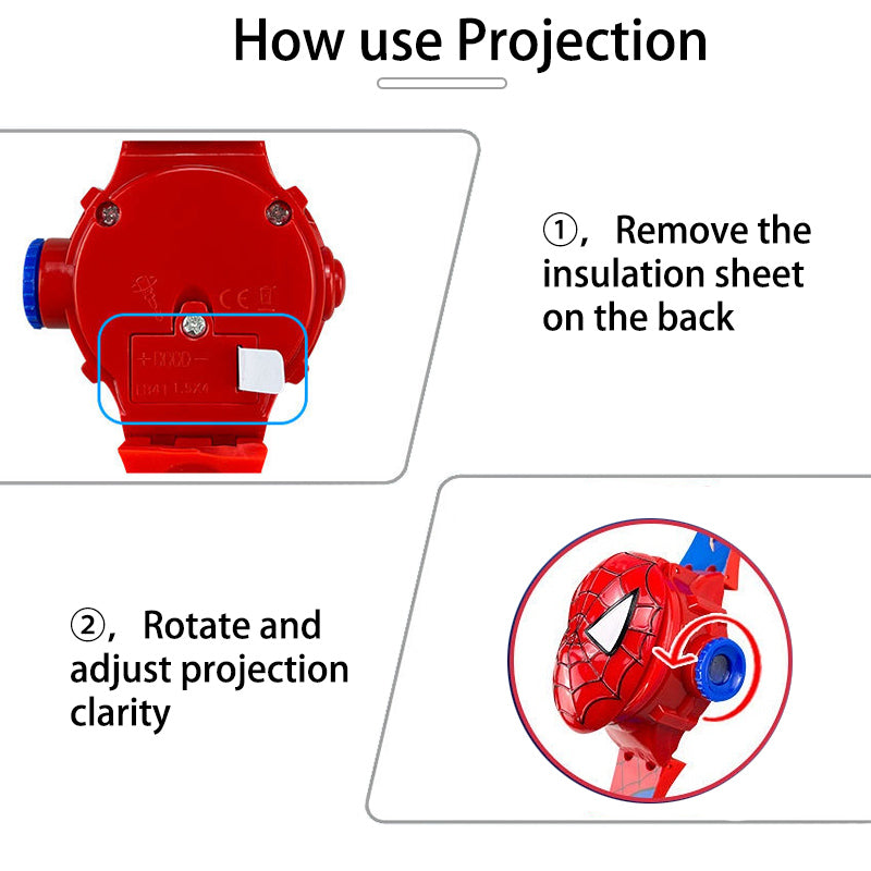 Childrens 3D Projection Digital Watch Spiderman Elsa Frozen School Gift 2