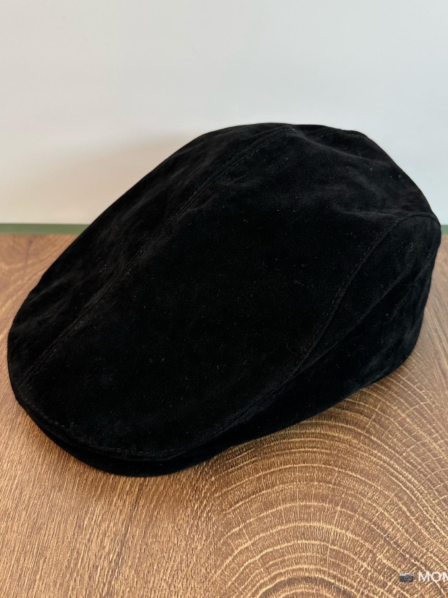Vintage Faux Suede Newsboy Cap Fall Winter Unisex Hat Classic British Style for Women Men Vintage Fashion