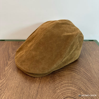 Vintage Faux Suede Newsboy Cap Fall Winter Unisex Hat Classic British Style For Women Men Vintage F 1