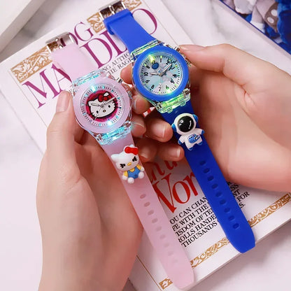 Mickey Mouse Childrens Flash Light Disney Minnie Watch Cartoon Doll Boys Girls Birthday Gift Idea 1