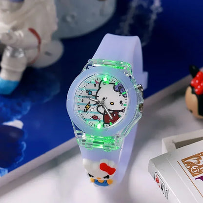 Mickey Mouse Childrens Flash Light Disney Minnie Watch Cartoon Doll Boys Girls Birthday Gift Idea 5