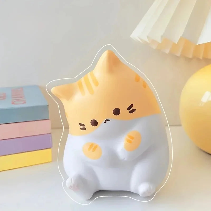Soft Pinch PU Squeeze Toys for Kids, Adorable Cartoon Cat, Slow Rebound Fidget Balls, Halloween Gifts