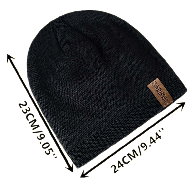 Solid Color Unisex Winter Hats Knitted Beanie Cap With Fur Lining For Men And Women Warm Sports Out 9