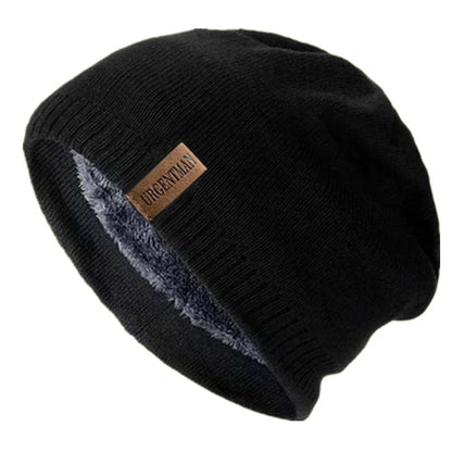 Solid Color Unisex Winter Hats Knitted Beanie Cap With Fur Lining For Men And Women Warm Sports Out 6