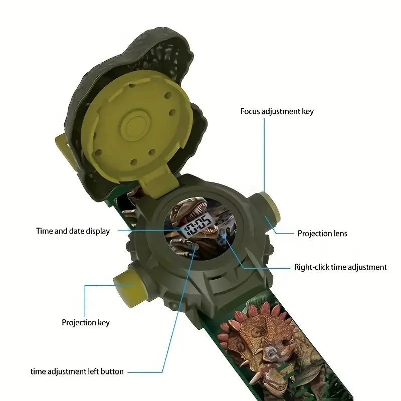 Electronic 3D Dinosaur Watch For Kids  Fun Projection Luminous Toy 2