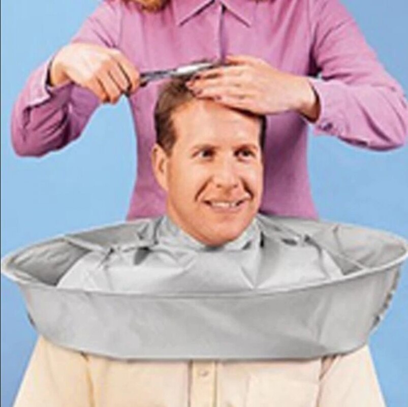 Adult Medium Size Haircut Cloak Cloth Breathable Hair Dye Tool Fold Able Household Haircut Cloak 1