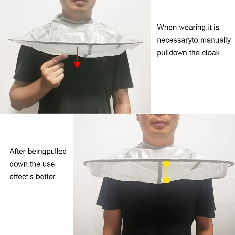 Adult Medium Size Haircut Cloak Cloth Breathable Hair Dye Tool Fold Able Household Haircut Cloak 5